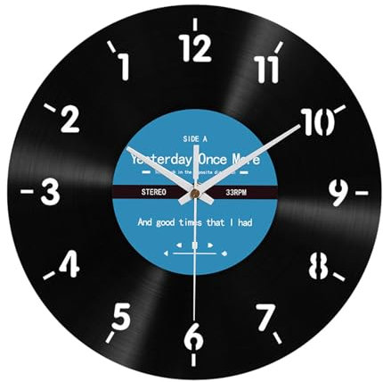 Milageto Rückwärts-Wanduhr, gegen den Uhrzeigersinn, arabische Zahlen, dekorative Uhr für Büro, Wohnzimmer, Heimwanddekoration