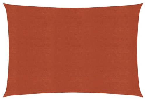 UJCHVHN Lawn & Garden Sonnensegel, 160 g/m², Terrakotta, 3 x 5 m, HDPE, Outdoor Living