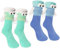 LunarCharm 2 Paar Magnetische Socken mit Händen Geburtstag Hand in Hand Socken mit Magnetarmen Lustige Geschenke für Frauen Männer Freunde Familie Partner Paar (blau und grün)