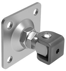 Torscharnier verstellbar mit Montageplatte M20 100 x 100 Stahl verzinkt