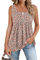 Zeagoo Canotta da Donna Estivo Elegante Senza Maniche T-Shirt con Scollo Quadrato Camicette Casual Camicia Top Basic Maglietta Tops Tunica Blusa Tank Shirt Rosa Floreale XXL