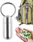 Minis Pillendose Schlüsselanhänger Edelstahl Pillendose Versiegelungsbox Wasserdichte Kapsel Pillenbox Medikamentenbox Tabletten Organizer Pillendose Für Outdoor Camping Wandern