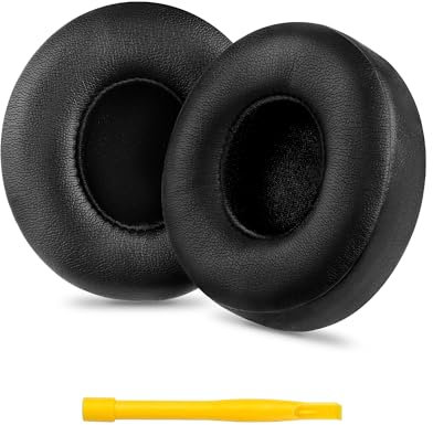 YOCOWOCO Replacement Earpads for Beats Solo 4 Wireless On Ear Headphones, Solo4 Ear Pads Cushions with Soft Protein Leather and Noise Isolating Memory Foam (Black)
