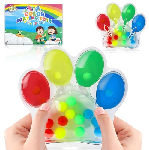 Juguetes Sensoriales Autismo, Juguete Sensorial de Clasificación de Colores, Juguetes Motricidad Fina, Juguetes Antiestrés, Fidget Toy, Juguetes Táctiles, Regalos para Niños TDAH y Autismo