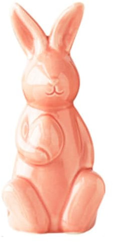 FUFRE Osterhasen Figuren, 2025 Neu Osterdekoration, Osterhase Keramik, Osterdeko Modern, Tischdeko Ostern, Oster Deko Innen, Osterhase hält Eier Porzellan, ideal Ostern Deko Ostern Geschenk (Rosa-L)