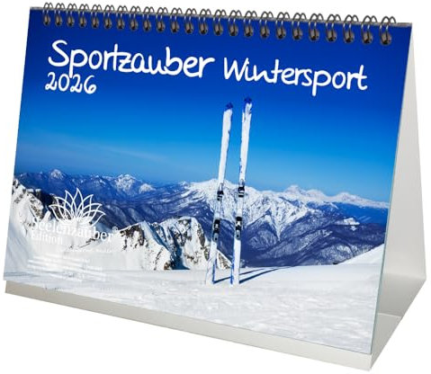 Sportzauber Wintersport DIN A5 Tischkalender für 2026 Freizeit Sport Fitness- Seelenzauber