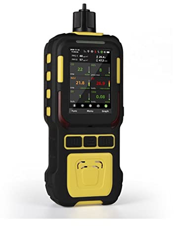 Gas Detectors, Portable Industry Gas detector built-in pump CO, NO2, O2, SO2 temperature humidity PM2.5 PM10,High Sensitive and Accurate Measurement