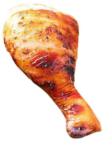 DECORNIJIA Hühnerbeinkissen Kuscheltiere Für Mädchen Hühnerfleischkissen Baguette Katzenkissen Euro Shams Kisseneinsätze Baseball Kissen Fake Schinken Gebratene Hühnerbeine