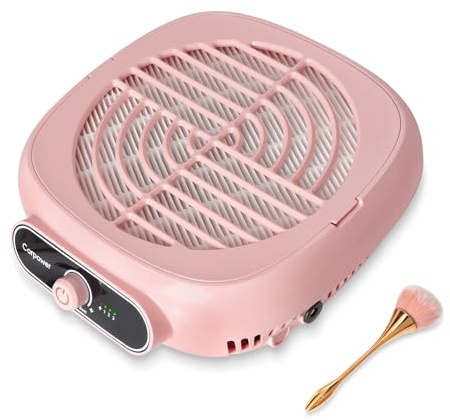 Nagelstaubsauger, Staubabsaugung für Nägel, Leiser Nail Dust Collector,Rosa | Saugstarker Leistungsstarker Professioneller Nagelstaubabsauger, für Nagelstudio Salon Nageldesign Maniküre und zu Hause