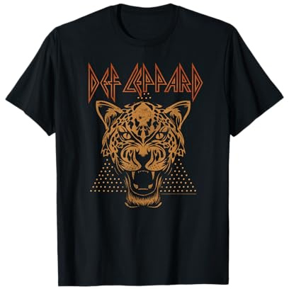 Official Def Leppard Tiger Heavy Metal Band by Rock Off T-Shirt