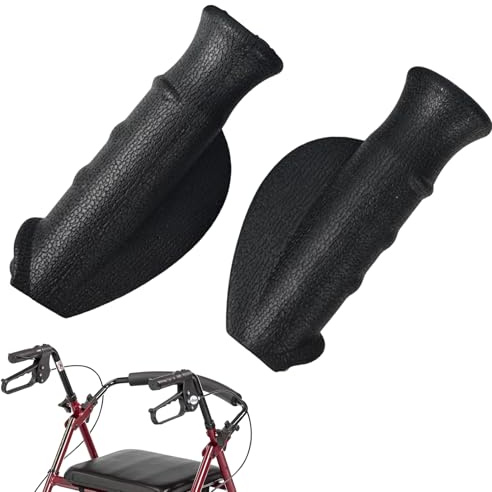 2 Stück Rollatoren Handgriffe,Ergonomisch Handgriff Rollator Ersatzteile für Rollatoren und Rollstühle,Universal 2,2 cm Rollator Griffe,für ältere und behinderte Patienten（12CM,Rechts Links）
