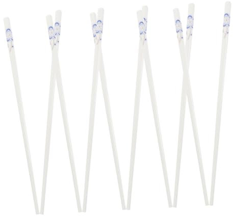 EXHUMKY 5Pares Cerámica Antideslizantes Chino Porcelana para Fáciles de Limpiar y Reutilizables