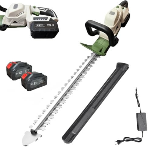 Tagliasiepi a Batteria Professionale 51 cm – Tosasiepi Elettrico con 2 Batterie da 4.0Ah, Leggero e Silenzioso, Potente per Siepi e Arbusti, Peso 3,24 kg