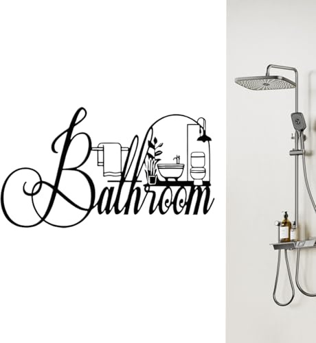 Metallschild Für Badezimmer | Bad Wandschild Metall Wort Schild - Dekorative Wanddeko Für Bauernhaus Wohnung Hotel Studentenzimmer
