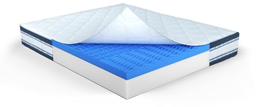 MUUN – Materasso Piazza e Mezza 140x200 cm in Memory Foam, Alto 26 cm, Ortopedico e Traspirante, Supporto Ergonomico per il tuo Letto. Sfoderabile, Anallergico e Semplice da Pulire. Modello Fenice