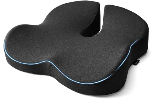 Cuscino Sedia Ufficio in Memory Foam Design 3D Sagomato | Rivestimento traspirante e base antiscivolo, ideale per lunghi periodi seduti, ufficio, casa e viaggi