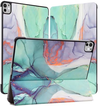Techsuit für iPad Pro 11 2024 bis 2025 Hülle mit 360 Schutz, Mikrofaser Innenfutter, Verstellbaren Betrachtungswinkeln, Schlankem Design, Anti Fingerabdruck, FoldPro Series, PU Leder, Green Time