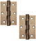 Excel XL965-ANB Pair of 3 Grade 7 Door Hinges, Antique Brass