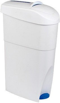 Blanc HYGIENIC • Damenhygiene-Behälter geschlossen • 15 Liter • Fußpedal zum einfachen Öffnen • Kosmetikeimer