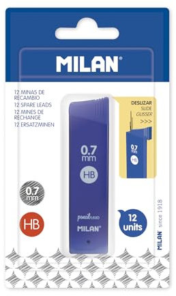 MILAN - Boîte de 12 mines graphite 0.7 mm HB