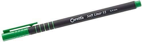 KEMERBURGAZ OFIS UND SCHULE Caretta C-55-04-T Soft Liner 55 Fineliner 0, 4 mm, Spitze, Grün, 0, 4 mm,