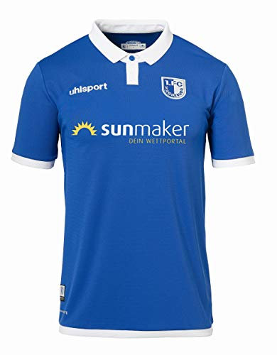 uhlsport Kinder Fcm Herren Heimtrikot, azurblau/Weiß, 128