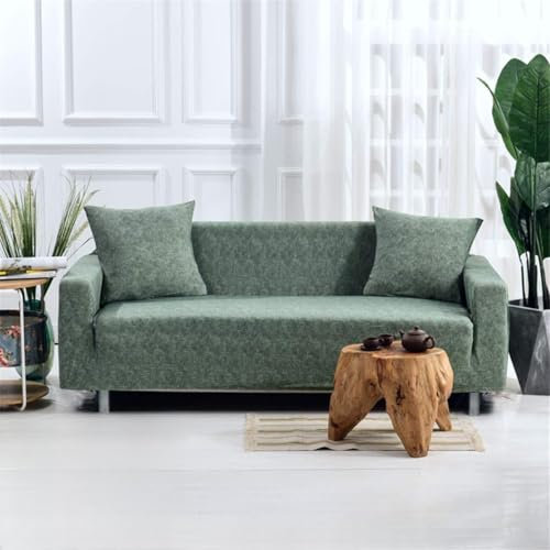 Mateju Elastisch Sofa Überwürfe Sofabezug 1 2 3 4 Sitzer L Form Ecksofa, Einfach Antirutsch Armlehnen Sofabezug Cover in Leder Stretch + 2 x Kissenbezüge Sofahusse (2 Sitzer,Türkis)