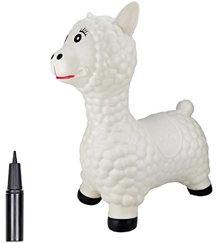 BOUNCEZIEZ Inflatable Animal Bouncy Ride On Hopper (Pump Included) (Llama)