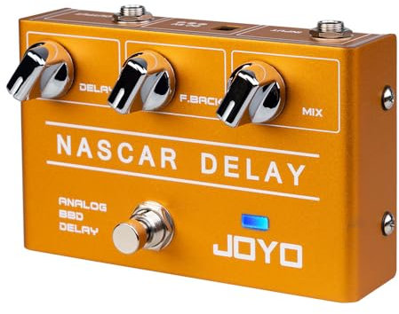 JOYO Analog Delay Effect Pedal R Series Vintage Warm Natural Sound for Sentimental Electric Guitar Solo (Nasscar R-10)
