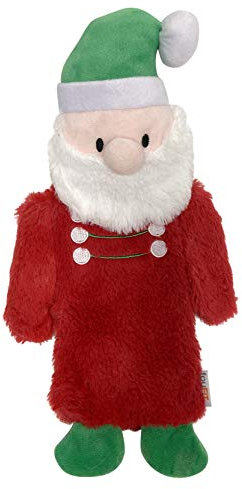 FouFou Dog 87329 Nutcracker Stuffless Crinkle Santa Dog Toy, 300 g