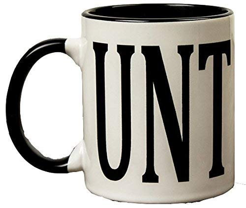 NA Adult Humour Rude Gift Cup Ceramic UNT CUNT With Black Handle Ceramic Coffee Tea Mug Cup