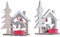 OSALADI 2pcs Votive Candle Holders Wooden Christmas Tea Light Holder Tealight Candle Holder Table Centrepiece Ornament for Home Room Bedroom Decoration