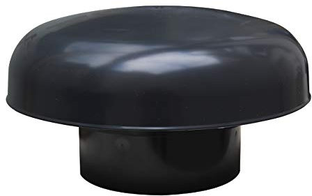 FIRST PLAST CDV160A Chapeau de Ventilation tête exalateur, Noir, diamètre 160 mm