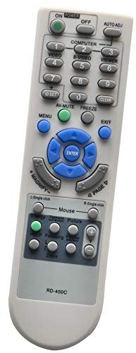 ALLIMITY RD-450C Fernbedienung Ersetzen fit für NEC Projector RD450C VT59 VT380 VT480 VT491 VT570 VT700 NP40 VT590 VT595 VT675 NP700 NP42 NP50 NP52 NP60 NP62 LT37 LT280 VT37 VT48