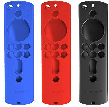 MEYENG Convient pour Stick 4K/ (3)/Fire TV Cube Nouvelle TélécommanProtection en Silicone Stockage Anti-Chute Coque en Silicone Housse Protection Silicone