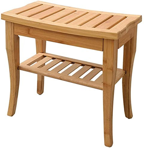 X&Z-XAOY Badewanne Bambus Duschbank Mit Aufbewahrungsregal, Tragbarer Spa-Badehocker,Whirlpool- Organizer Sitzhocker Für Den Innen- Oder Außenbereich