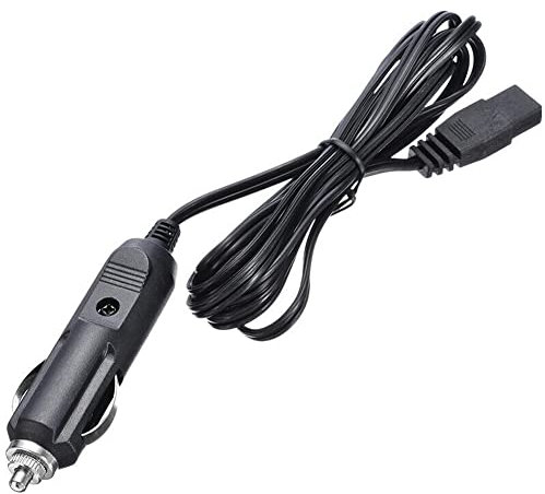 F39CS Auto Kühlschrank Ladekabel – 12/24V DC 5m Stromkabel mit 10A Sicherung, Zigarettenanzünder Stecker und 2 Pin Anschluss für Mini Kühlschrank & elektrische Kühlbox