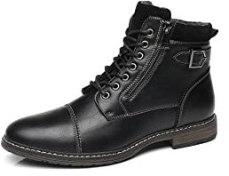 Mens Smart Business Work Office Ankle Boots Zip Lace-up Dress Shoes