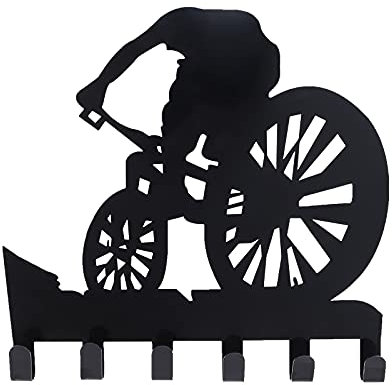Yuemei Metall Mountainbike Getriebe Figur Wandskulptur, Metalldeko Wand Dekoration Mountainbike Fahrer Fahrrad Wandkunst Wanddeko Aus Metall Für Garten Zimmer Terrasse Veranda Wand Terrassen Deko
