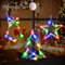 LYUBASA [Timer] 3Pcs Christmas Window Lights Decorations, Battery Powered Multicolor LED Sucker for Xmas Tree Fireplace Indoor Decor