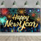 HOWAF Silvester Deko 2025 Neujahrs Banner, Extra Große Happy New Year Banner Silvester Stoff Foto Hintergrund Banner für Drinnen Draußen Neujahr Deko 2025 Silvesterparty Silvesterdekoration, 185x110cm