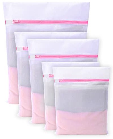 Wäschenetz für Waschmaschine-Mesh Wäschesäcke für Waschmaschine Wäschenetz Wäschetasche Wäschebeutel Laundry Bag für BH, Reise, Schuhe, Koffer, Socken, Unterwäsche, Babykleidung,Wash Bag - 5-Set