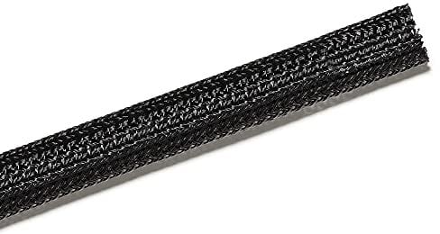 WALL Cord Cover, 19mm - 2m selbstschließend Kabelschlauch, Geflochten Kabelschlauch für TV, Computer, Heimkino, USB, Audio-Video-Kabel zu Hause und im Büro – Schwarz