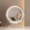 EMKE Hollywood Spiegel mit 3 Lichtfarben, Φ40CM Schminkspiegel mit Beleuchtung, Smart-Touch Schminktisch Spiegel mit Licht 360° drehbar, dimmbar und mit Memory-Funktion - Weiß