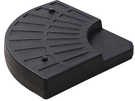 METRO Professional Lest de Parasol, béton/Plastique, 65 x 49 x 8,5 cm, avec poignée, 30 kg, Noir