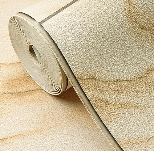 BPILOT Wallpaper 3D Tv Background Wall Suede Velvet Marble Pattern Wallpaper Living Room Bedroom Sofa Background Wall Non Woven Wallpaper Light Yellow