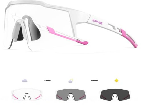 KAPVOE Selbsttönend Photochromatische Kinder Sonnenbrille Jugend Fahrradbrille UV400 Schutz Leicht TR90 Rahmen Baseball Sonnenbrille für Jungen Mädchen Radfahren Sport 06