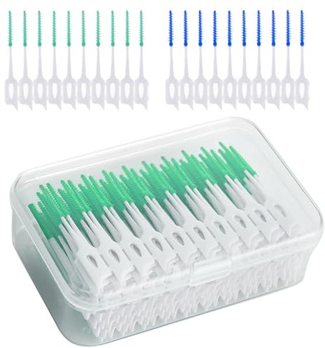 LacyMC Scovolini Interdentali,200 Pezzi Spazzolini Interdentali Silicone,Scovolino Denti,per Famiglia Pulizia dei Denti, l’igiene Dentale Orale