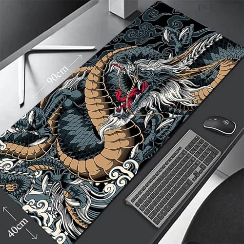 Mauspad für Computer, Laptops, Büros und Zuhause Pattern Art Mouse Pad Gamer Pad Big Gaming Mousepad XL Mouse Mat Keyboard Mat Desk Mat Table Rug Mausepad Computer Laptop Pad ( Farbe : Chinese dragon(