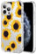 Jhxtech Phone Case for iPhone 11 Pro Case 5.8 Apple 11 Pro girls women, Slim Shockproof Clear Floral Pattern Soft Flexible TPU Protective Cover for iPhone 11 Pro Sunflower